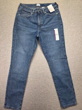Time and Tru Women's High Rise Skinny Jeans Size 12 Med Wash Stretch Denim NWT